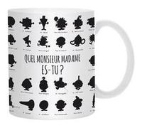 Mug thermoreactif 30 cl en céramique blanc avec personnages mrs et mme - - ALTOBUY Blanc