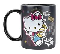 Mug thermoréactif - KONIX - Hello Kitty - 320 ml - Motif bonbons - Noir