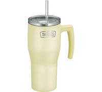 Grand Gobelet Isotherme avec anse et paille Thermos 0,85 l - Jaune