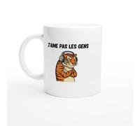 Mug Tigre Grincheux Animal Humour J'aime Pas Les Gens