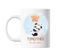 Mug - Timothée - Panda Roi Des Câlins - Céramique - 325 Ml - Lave-Vaisselle Et Micro-Onde