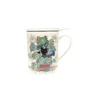 Tisanière chaton et monstera avec infuseur - Hauteur 11 cm - Diamètre 8.5 cm