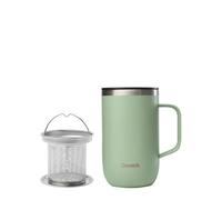 Mug Tisanière isotherme inox matt vert tilleul 470 ml - QWETCH