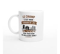Mug Tracteur Le Champ C'Est Mon Terrain De Jeu Ma Meilleure Arme | idée cadeau originale