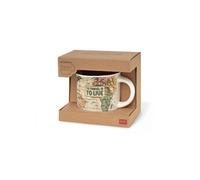 Legami Mug Cup Puccino Travel – porcelaine New Bone China 350 ml, lavable au lave-vaisselle