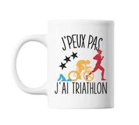 Mug Triathlon J'peux Pas Blanc Tasse Cadeau Personnalisé