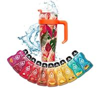 Mug Tropical Orange Isotherme avec Paille et Poignée | Gourde XXL en Inox + 10 sticks Boisson BOLERO Saveurs Exotiques Sans Sucre