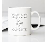 Mug Un Oiseau Qui Boit Il Prend Une Cui-cuite - Mug céramique imprimé en France de la marque SHAMAN