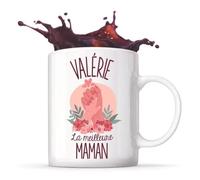 Mug - Valérie - La Meilleure Maman - Céramique - 325 Ml - Résistant Lave-Vaisselle Et Micro-Onde