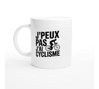 Mug vélo - J’peux pas j’ai cyclisme - Mug humour - tasse anniversaire - idée cadeau homme - tasse fun original