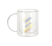 Mug Verre Double Paroi - Que L'amour Inspire Toutes Vos Actions Corinthiens Bible Verset Citation Religion Spiritualité - Tasse a Cafe et The Isotherme 330ml Effet Suspendu Anti-Brulure Imprime en