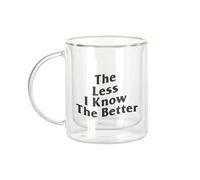 Mug Verre Double Paroi - The Less I Know The Better Sneakerhead Collection Shoes Hobby Kicks Sneakers Streetwear - Tasse a Cafe et Isotherme 330ml Effet Suspendu Anti-Brulure Imprime en France