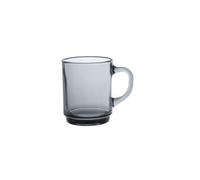 Duralex® - Lot de 6 Mugs en Verre Trempé Gris 26cl - Collection Versailles Ultra Résistants et Empilables - Fabrication Française