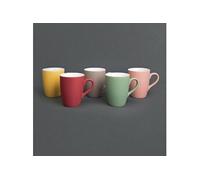 Olympia Lot de 6 Tasses en Porcelaine Pastel Mat Vert 340 ml