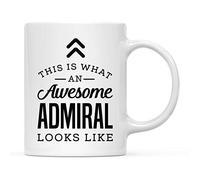 Mug Voici à quoi ressemble un amiral exceptionnel. Tasse à café Filles Lot | de 2-330ml Réutilisable Mugs Rillant Tasses Anniversaire NoëL