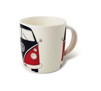 BRISA VW Collection - Volkswagen Grande tasse en céramique pour café, thé et cappuccino avec design Combi T1 Bus (Avant du Combi/Rouge & Noir)