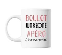 Mug - Warzone - C'est Ma Routine - Céramique - 325 Ml - Résistant Lave-Vaisselle Et Micro-Onde