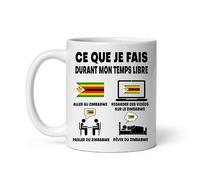 Mug Zimbabwe ce que je fais durant mon temps libre Tasse humour voyage