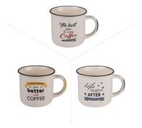 Mug Zinc 35 cl (lot de 3) - Trend'up - Blanc - Porcelaine Blanc G
