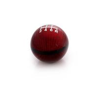 muge racing Pommeau de levier de vitesse universel en fibre de carbone véritable à 6 vitesses avec boule ronde pour la plupart des voitures manuelles/automatiques avec 3 adaptateurs