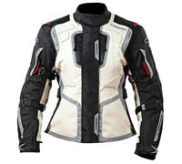 MUGENRACE Diane imperméable dames moto textile veste, noir/beige, Taille XL