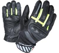 MUGENRACE Hai-Ko Gants de moto, noir/jaune néon, Taille 2XL