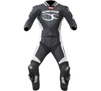 MUGENRACE Impegnato-D Costume en cuir de moto deux pièces pour dames perforé, noir-blanc, taille 34 pour femmes