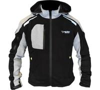 MUGENRACE Judo Zip Hoodie Sweat à capuche zippé, noir-gris, taille L pour homme