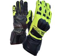 MUGENRACE Linea Sport Motor Gants de vélo, noir/jaune néon, Taille L