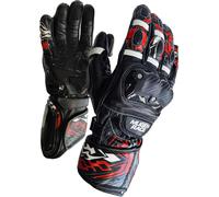 MUGENRACE Moone Sport Motor Gants de vélo, noir-rouge, taille L pour homme