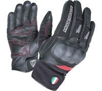 MUGENRACE Neo Short Gants de moto, noir-rouge, taille L pour homme