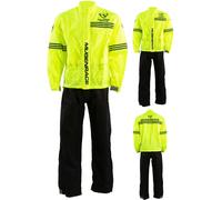MUGENRACE Rainy Combinaison de pluie deux pièces, noir-jaune, taille M pour homme
