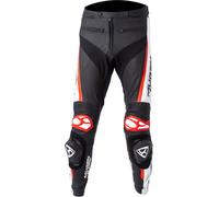 MUGENRACE RBRS-1 Pantalon de moto en cuir, Noir/Blanc/Rouge, Taille 5XL