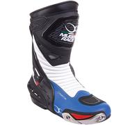 MUGENRACE Sphantom 2 Bottes de moto perforées, noir-blanc-bleu, taille 42 pour homme