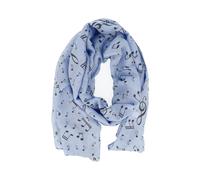 mugesh Écharpe motif notes de musique - Beau cadeau pour les musiciens, bleu, 150cm x 50cm