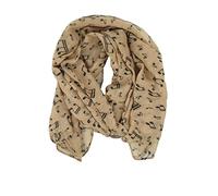 mugesh Écharpe motif notes de musique - Beau cadeau pour les musiciens, marron, 150cm x 50cm