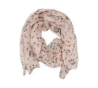 mugesh Écharpe motif notes de musique - Beau cadeau pour les musiciens, rose clair, 150cm x 50cm