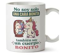Mugffins cadeau drôle | No soy solo una cara bonita, también soy un cuerpo bonito en Espagnol | tasse drôle fitness gym | 330 Ml 11 oz | graciosas ego v1