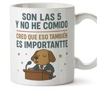 Mugffins cadeau drôle | Son las 5 y no he comido Creo que eso también es importante en Espagnol | tasse drôle politique | 330 Ml 11 oz | céramique | politica v3