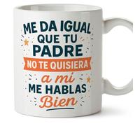 Mugffins cadeau drôle | tasse drôle | Me da igual que tu padre no te quisiera a mí me hablas bien en Espagnol | Graciosas v1