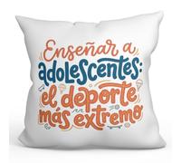 Mugffins Coussin avec Rembourrage | Enseñar a Adolescentes: el Deporte más extremo en Espagnol | Cadeau Enseignant drôle | 40x40cm Polyester | Profesorado v2