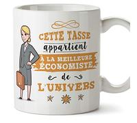 Mugffins economiste. Tasses Originales de café et Petit-déjeuner à Donner Travailleurs Professionnels - Cette Tasse Appartient à la Meilleure Economiste de l'univers - Céramique 350 ML