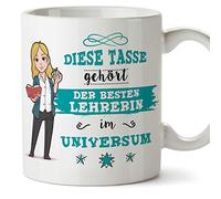 Mugffins Lehrerin Tasse/Becher/Mug Geschenk Schöne and lustige kaffetasse - Diese Tasse gehört der besten Lehrerin im Universum - Keramik 350 ML