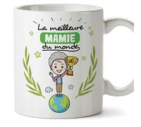 Mugffins Mamie Mug/Tasse - La Meilleure Grand-mère du Monde - Tasse Originale/Cadeau Anniversaire/Fête des Mères/Future Mamie. Céramique 350 ML