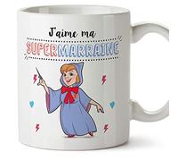 Mugffins Marraine Mug/Tasse - J'aime ma Super Marraine - Tasse Originale/Cadeau Anniversaire/Fête des Pâques/Future Marrain. Céramique 350 ML