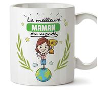 Mugffins Mère Tasses Originales de café et Petit-déjeuner à Donner Maman -La Meilleure Mère du Monde - Mug Céramique 350 ML