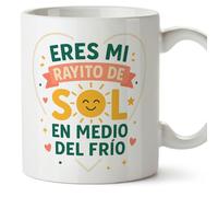 Mugffins mug amour avec texte Eres mi rayito de sol en medio del frío en Espagnol | cadeu Saint Valentin, anniversaire, mug couple, cadeau amoureux | pareja-2 v3