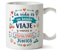 Mugffins mug amour avec texte La vida es un bonito viaje y vamos a disfrutarlo juntos en Espagnol | cadeu Saint Valentin, anniversaire, mug couple, cadeau amoureux | enamorados v3