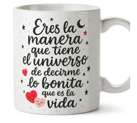 Mugffins mug amour avec texte manera que tiene el universo de decirme bonita vida en Espagnol | cadeu Saint Valentin, anniversaire, mug couple, cadeau amoureux | pareja-2 v1