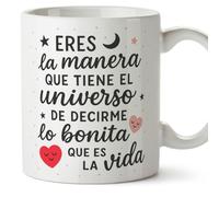 Mugffins mug amour avec texte manera que tiene el universo de decirme bonita vida en Espagnol | cadeu Saint Valentin, anniversaire, mug couple, cadeau amoureux | pareja-2 v2